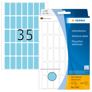 Herma Vielzweck-Etiketten blau 12x30mm 1.120Et.