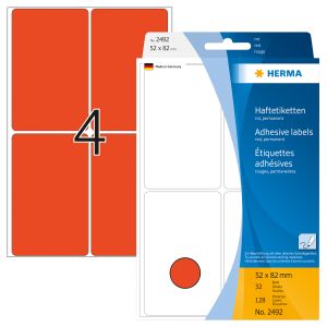 Herma Vielzweck-Etiketten gelb 52x82mm 128Et.