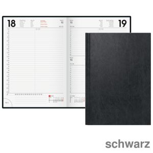 Brunnen Buchkalender 2024 schwarz 1 Seite = 1 Tag