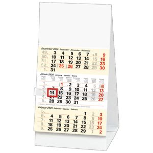 Brunnen Dreimonats-Tischkalender 2024 10x20cm 1 Seite = 3Monate