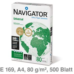 Kopierpapier A4 Navigator Universal weiß, CIE 169 80 g/m² 500Bl.