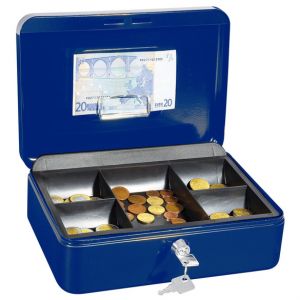 Wedo Geldkassette Gr.3,mit Belegklammer blau 250x180x90mm