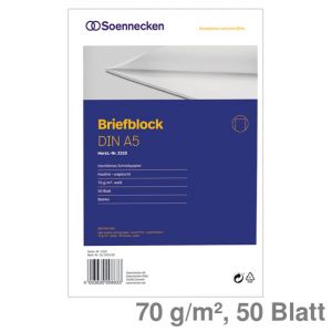 Soennecken Briefblock A5 blanko 70 g/m² 50Bl.