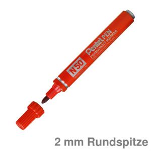 Pentel Permanentmarker N50 rot 2 mm Rundspitze