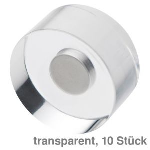 Magnetoplan Magnet Design transparent 15 mm 10St.
