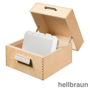 Han Karteikasten A5, für 900 Karten hellbraun 255x250x190mm