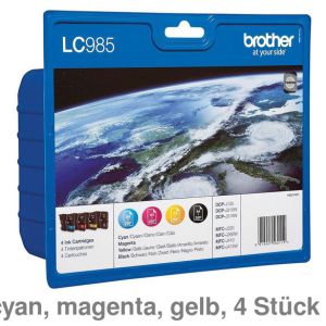 Brother Tintenpatrone LC-985,Multipack CMYK 4St.