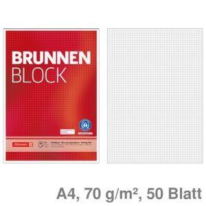 Brunnen Briefblock A4 Brunnen Block , Recyclingpapier kariert 70 g/m² 50Bl.