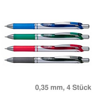 Pentel Gelroller EnerGel XM BL77 mehrfarbig 0,35mm 4St.