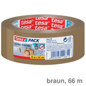 Tesa Packband PVC Ultra Strong braun 38mmx66m