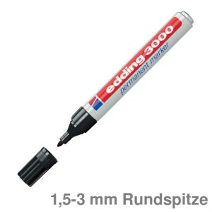 Edding Permanentmarker 3000 schwarz 1,5-3mm Rundspitze