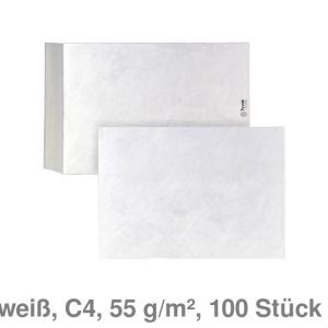 Tyvek Versandtasche C4, ohne Fenster weiß 55g/m² 100St.