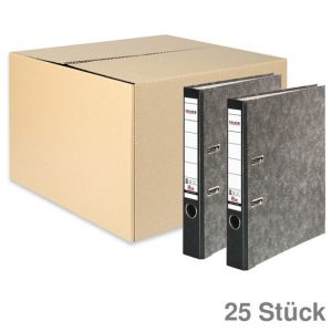 Falken Ordner Wolkenmarmor schwarz 50 mm 25St.