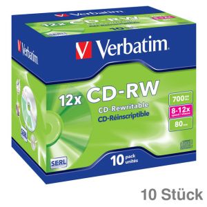 Verbatim CD-RW 700MB Jewel Case 10St.