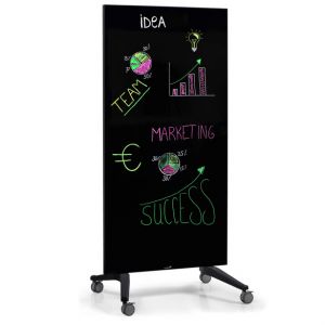 Legamaster Glasboard Mobil schwarz 90 x 175 cm