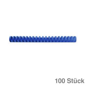 Plastikbinderücken, 45 Blatt blau 8mm 100St.