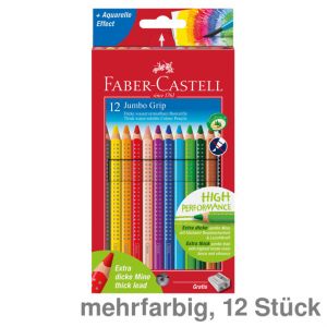 Faber-Castell Buntstift Jumbo Grip 4,0 mm mehrfarbig 12St.