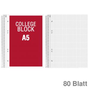 Collegeblock A5 kariert 70 g/m² 80Bl.