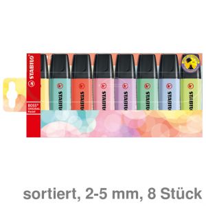 Stabilo Textmarker BOSS Pastel mehrfarbig 8St.