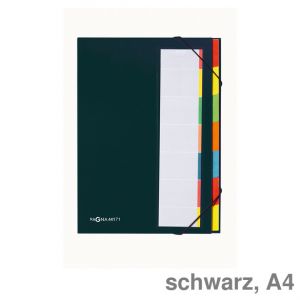 Pagna Ordnungsmappe A4 Deskorganizer schwarz 7 Fächer