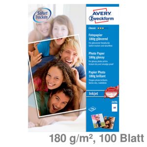 Avery Zweckform Fotopapier Classic A4 glossy 180g/m² 100Bl.