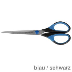Soennecken Schere Soft Grip blau / schwarz 17,5cm (7