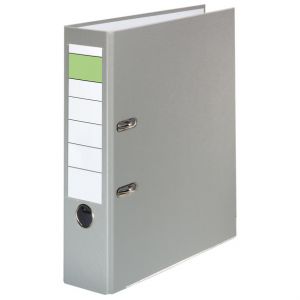Ordner PP Grüner Balken grau 80 mm