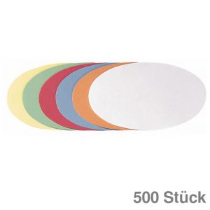 Franken Moderationskarten Oval mehrfarbig 11x19cm 500St.