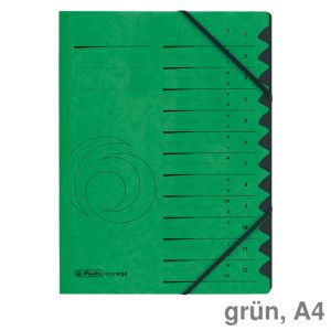 Herlitz Ordnungsmappe A4 easy orga grün 12 Fächer