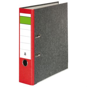 Ordner Wolkenmarmor Grüner Balken rot 80 mm