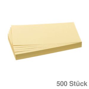 Franken Moderationskarten Rechteck gelb 9,5x20,5cm 500St.