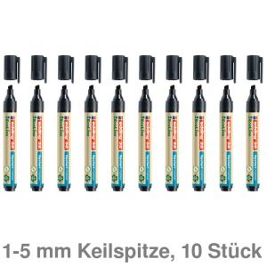 Edding Flipchartmarker 32 EcoLine schwarz 1-5 mm Keilspitze 10St.