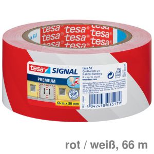 Tesa Markierungsklebeband Signal Premium rot / weiß 50mmx66m