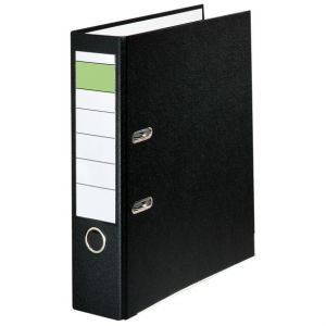 Ordner PP Grüner Balken schwarz 80 mm