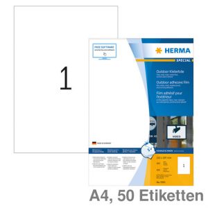 Herma Folien-Etiketten A4 Special Outdoor weiß 210x297mm 50Et.