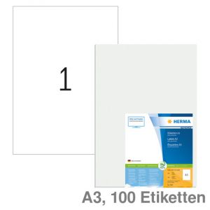 Herma Universal-Etiketten A3 Premium weiß 420x297mm 100Et.