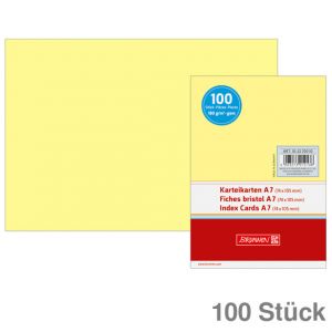 Brunnen Karteikarten A7 gelb blanko 100St.