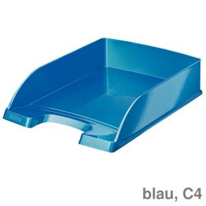 Leitz Briefkorb C4 WOW blau metallic 255x360x70mm