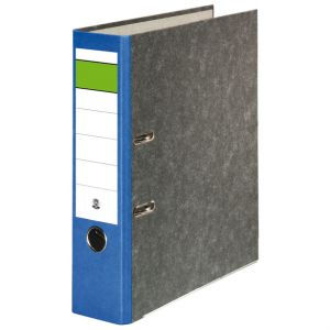 Ordner Wolkenmarmor Grüner Balken blau 80 mm