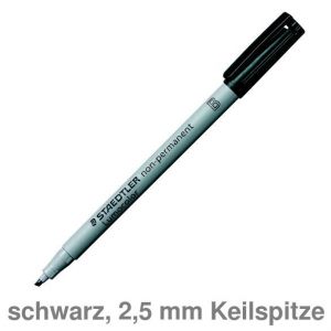 Staedtler Folienschreiber Lumocolor 312 schwarz 1,0 mm o. 2,5 mm (B)