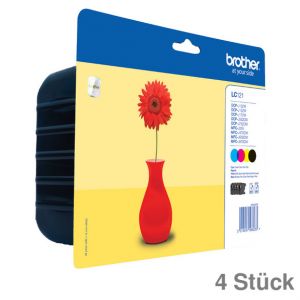 Brother Tintenpatrone LC-121,Multipack CMYK 4St.