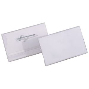 Durable Namensschilder, mit Nadel transparent 40 x 75 mm