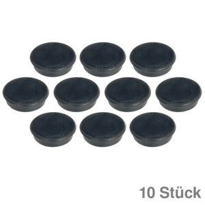 Franken Haftmagnete schwarz Ø38mm 1.500g 10St.
