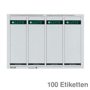Leitz Ordner-Rückenschilder grau 61x191mm 100Et.