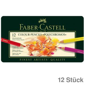 Faber-Castell Farbstift Polychromos 3,8mm mehrfarbig 12St.