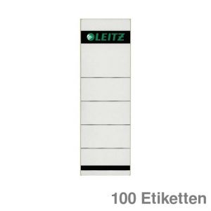 Leitz Ordner-Rückenschilder grau 61x192mm 100Et.