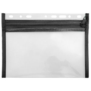 Veloflex Reißverschlusstasche A5 Velobag transparent / schwarz