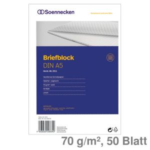 Soennecken Briefblock A5 liniert 70 g/m² 50Bl.