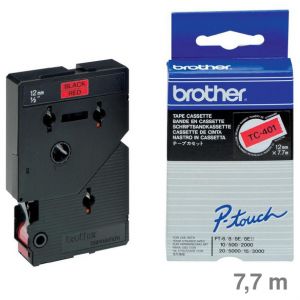Brother Schriftband TC rot / schwarz 12mmx7,7m