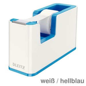 Leitz Tischabroller WOW Duo Colour weiß / hellblau bis 19mmx33m